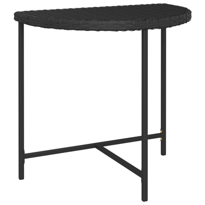 Garden Table Black Poly rattan Medium Durable Garden Table