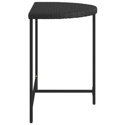 Garden Table Black Poly rattan Medium Durable Garden Table