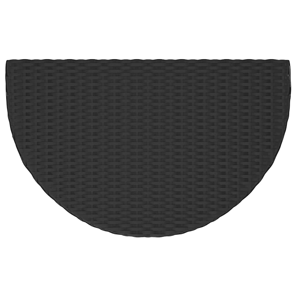 Garden Table Black Poly rattan Medium Durable Garden Table