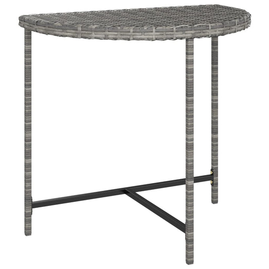 Garden Table Grey Poly rattan, powder-coated steel Medium Durable
