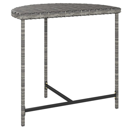 Garden Table Grey Poly rattan, powder-coated steel Medium Durable