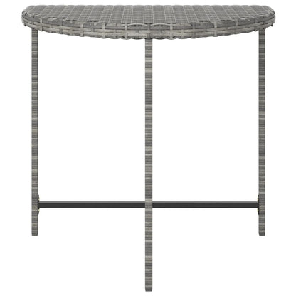 Garden Table Grey Poly rattan, powder-coated steel Medium Durable
