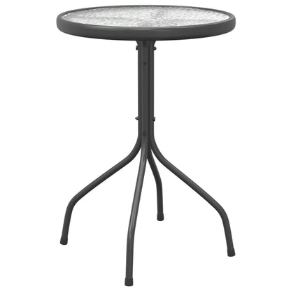 Garden Table Anthracite Steel, Glass Small Durable Garden Table