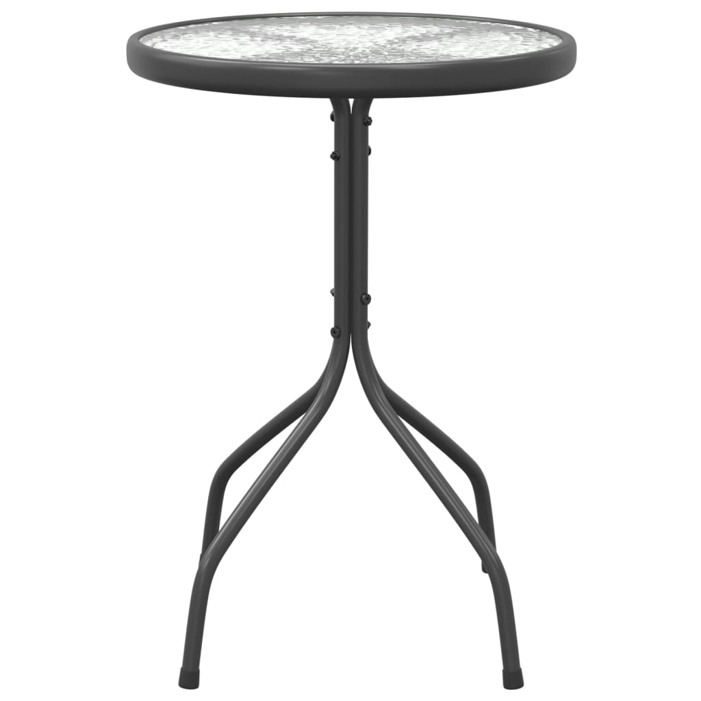 Garden Table Anthracite Steel, Glass Small Durable Garden Table