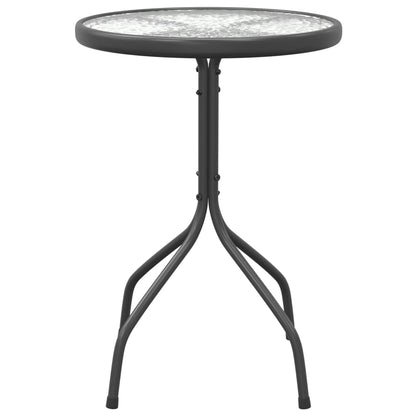 Garden Table Anthracite Steel, Glass Small Durable Garden Table