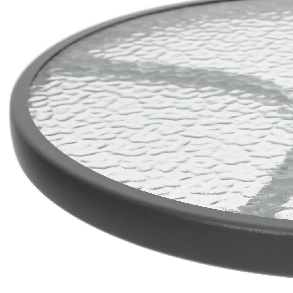 Garden Table Anthracite Steel, Glass Small Durable Garden Table