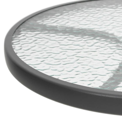 Garden Table Anthracite Steel, Glass Small Durable Garden Table