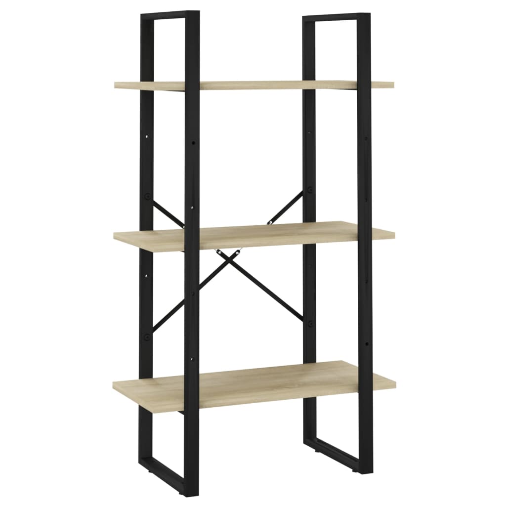 5-Tier Book Cabinet Sonoma Oak 23.6"x11.8"x68.9" Engineered Wood