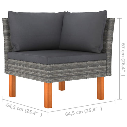 Garden Lounge Set Gray