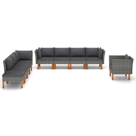 Garden Lounge Set Gray