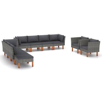 Garden Lounge Set Grey, Anthracite