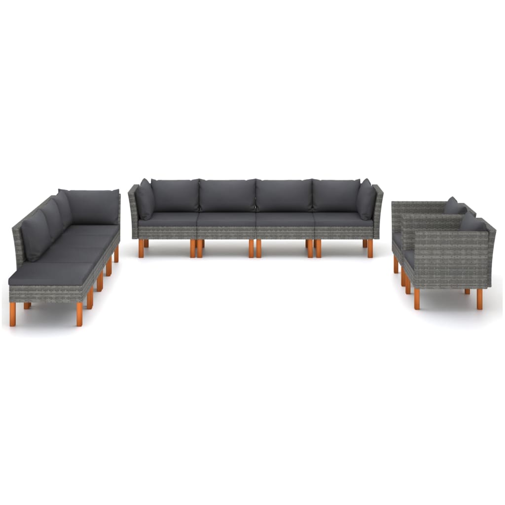 Garden Lounge Set Grey, Anthracite