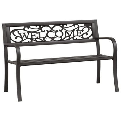 Garden Bench Black Powder-coated steel and plastic Standard