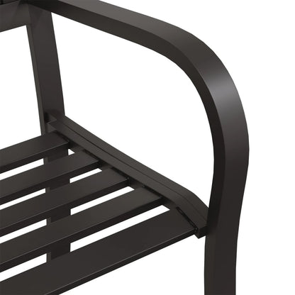 Garden Bench Black Powder-coated steel and plastic Standard