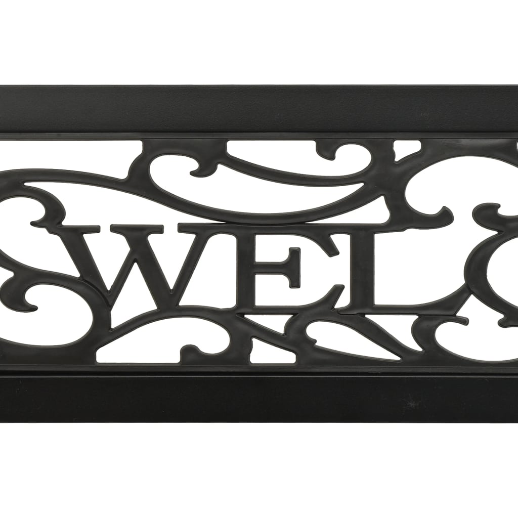 Garden Bench Black Powder-coated steel and plastic Standard