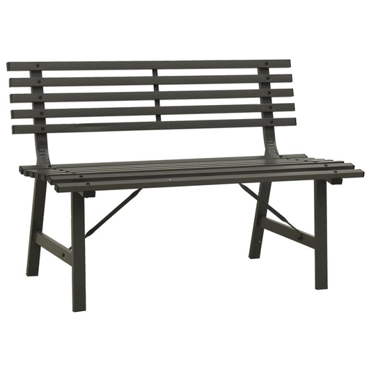 Garden Bench Black Powder-coated steel Large Durable