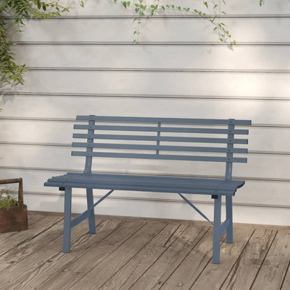 Garden Bench Grey Powder-Coated Steel Medium Garden Bench