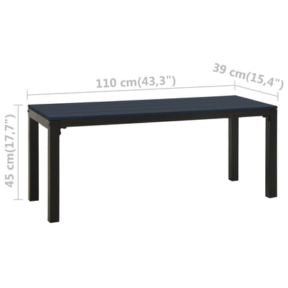 Garden Bench Black Steel Garden Bench Rectangular Vintage