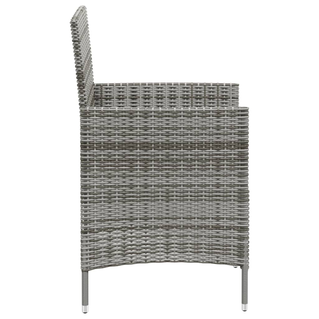 Garden Chair Set of 2 Grey