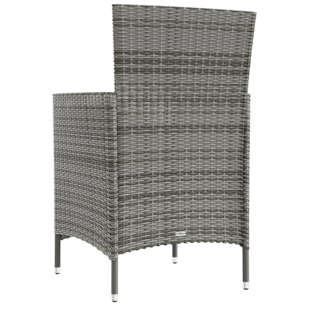 Garden Chair Set of 2 Grey