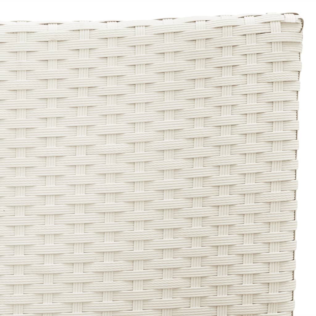 Garden Chair Set of 4 White Poly Rattan Standard Durable