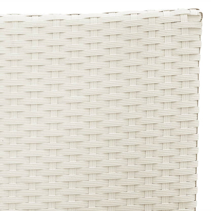 Garden Chair Set of 4 White Poly Rattan Standard Durable