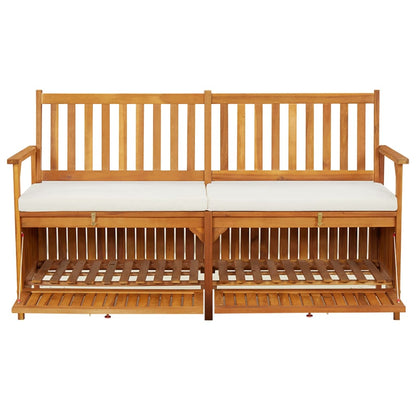 Bench Brown Solid Acacia wood, 100% polyester Medium