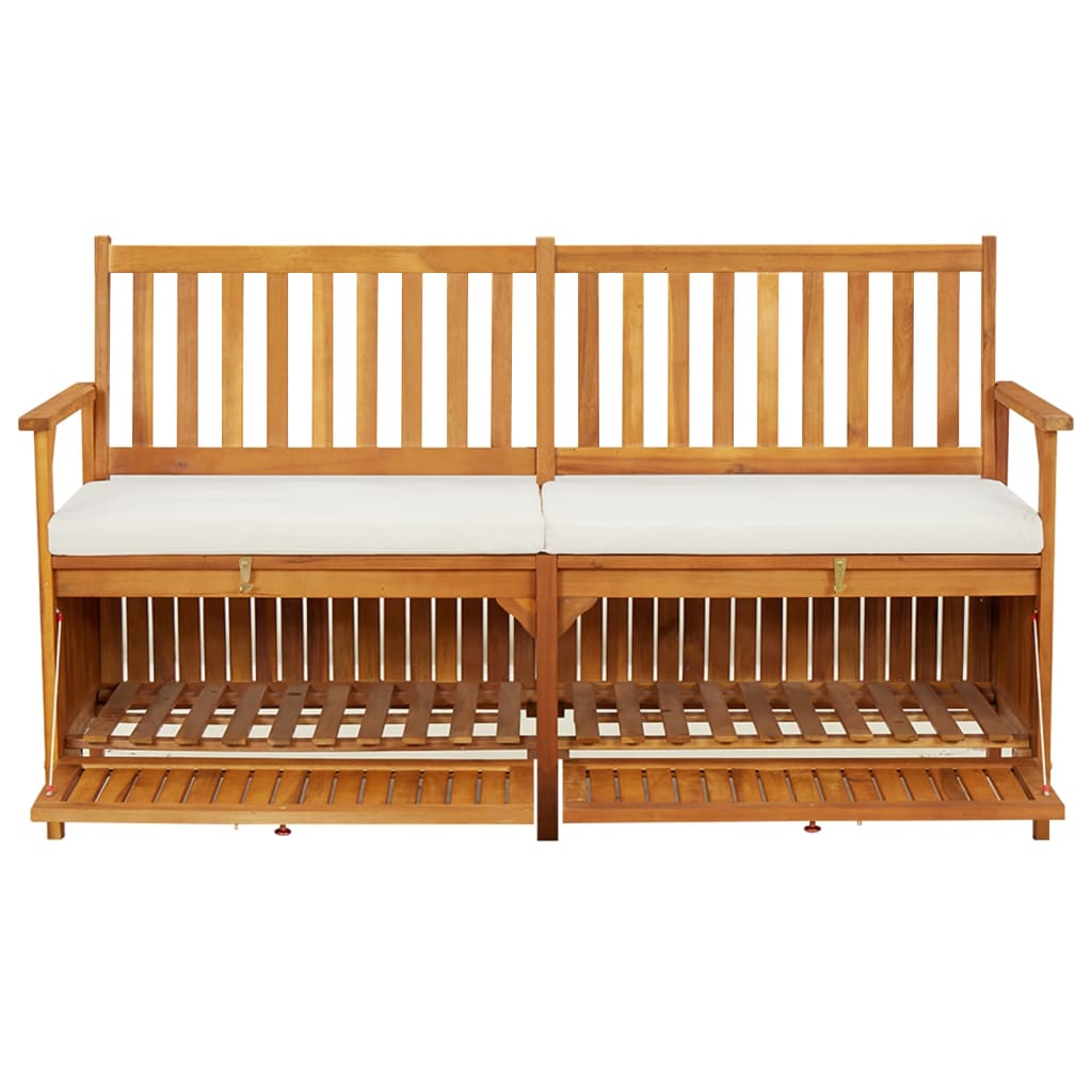 Bench Brown Solid Acacia wood, 100% polyester Medium