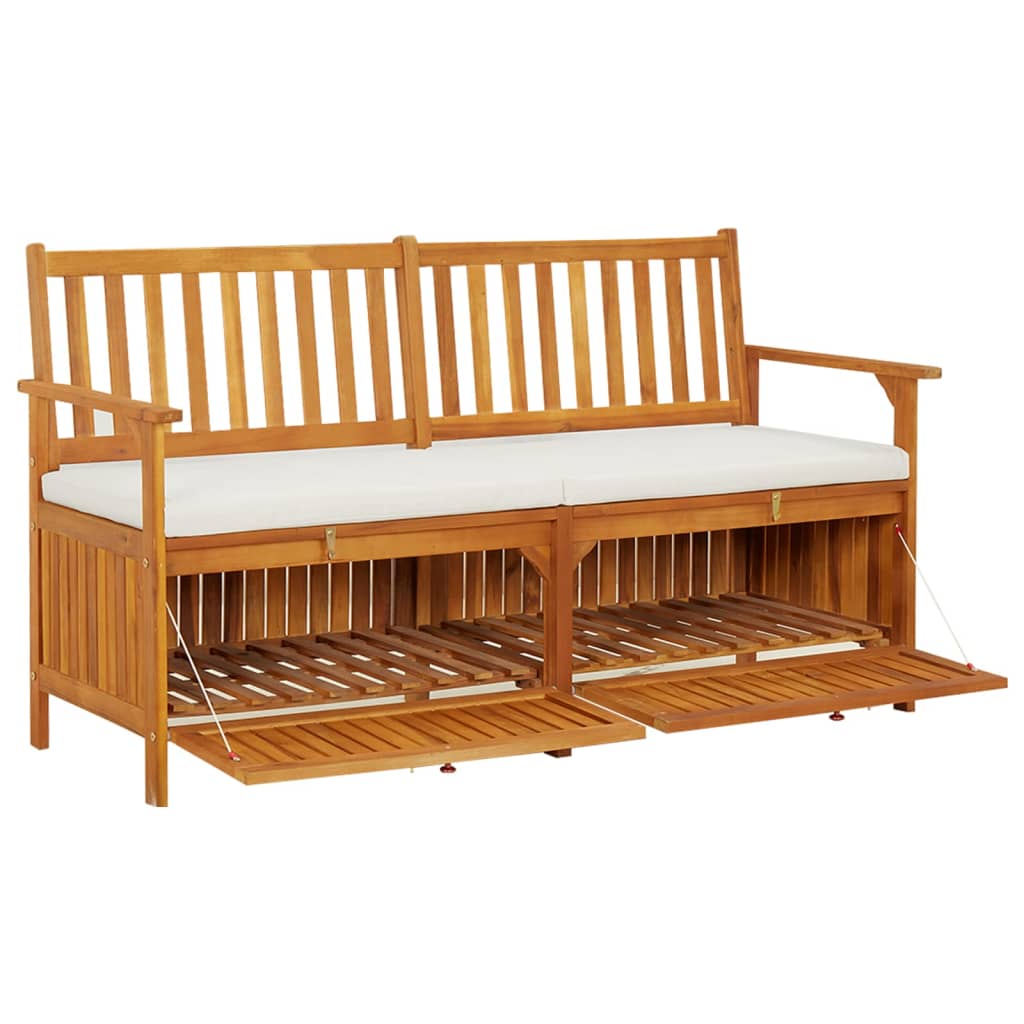 Bench Brown Solid Acacia wood, 100% polyester Medium
