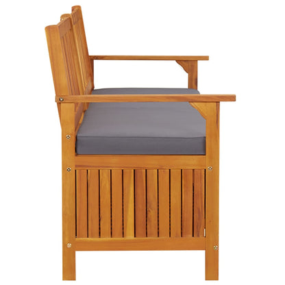 Bench Black Solid Acacia wood 67 in Storage Bench Rectangular