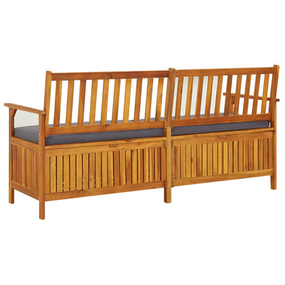 Bench Black Solid Acacia wood 67 in Storage Bench Rectangular