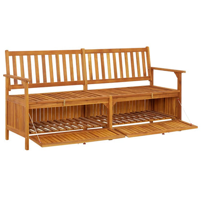 Bench Natural brown Solid acacia wood, 100% polyester Large