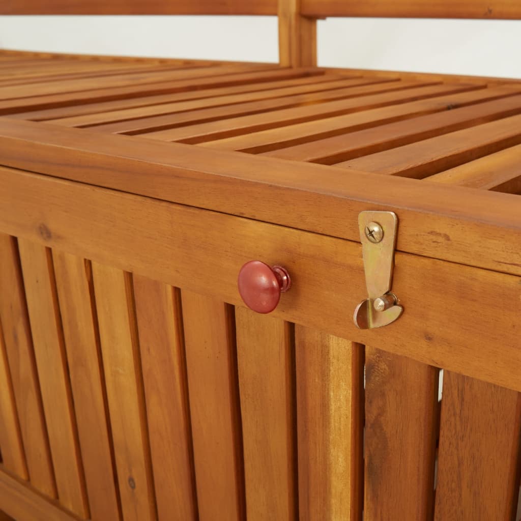 Bench Natural brown Solid acacia wood, 100% polyester Large