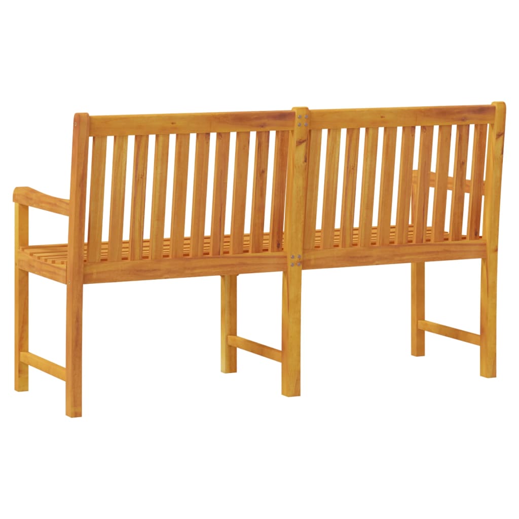 Garden Bench Natural Brown Solid Acacia Wood Large Durable