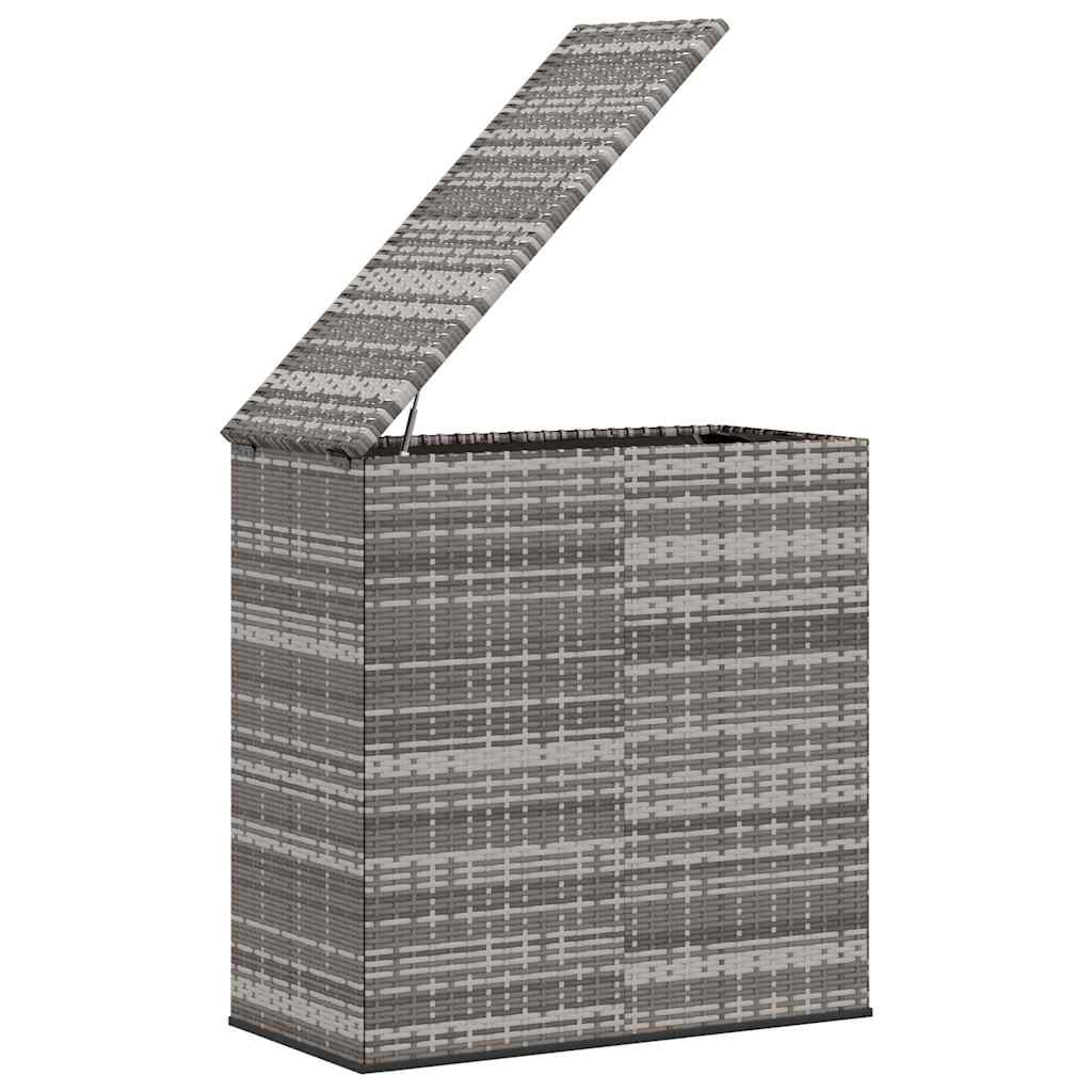 Cushion Box Grey PE rattan 39.4x19.3x40.7 in Cushion Box