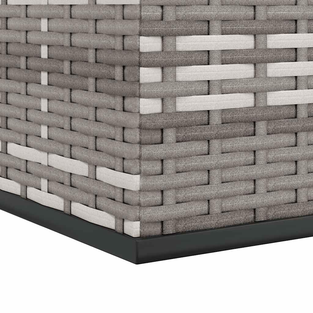 Cushion Box Grey PE rattan 39.4x19.3x40.7 in Cushion Box