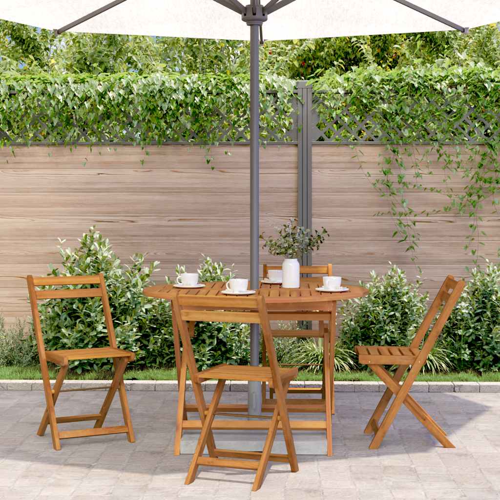 Garden Table Natural wood Solid acacia wood Medium Foldable