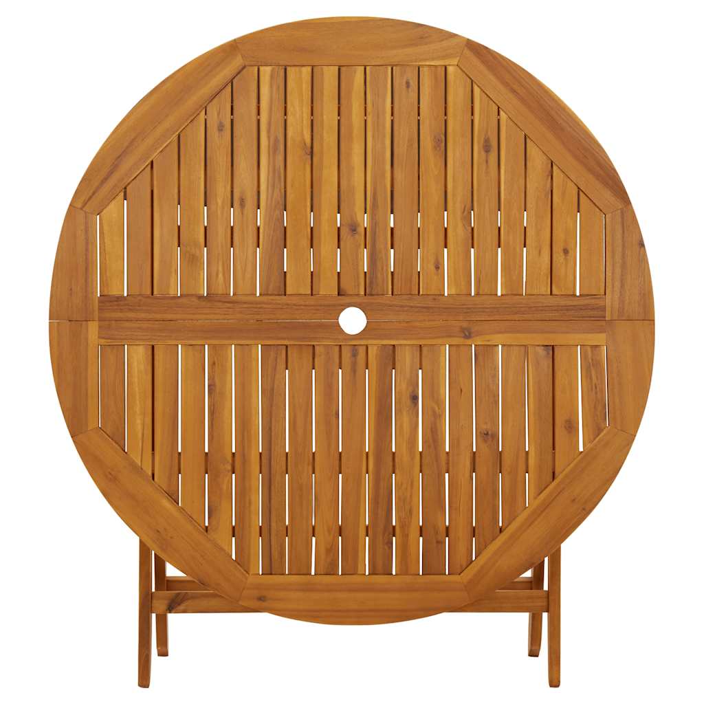Garden Table Natural wood Solid acacia wood Medium Foldable