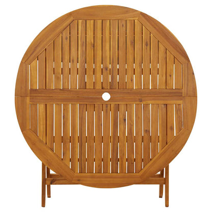 Garden Table Natural wood Solid acacia wood Medium Foldable