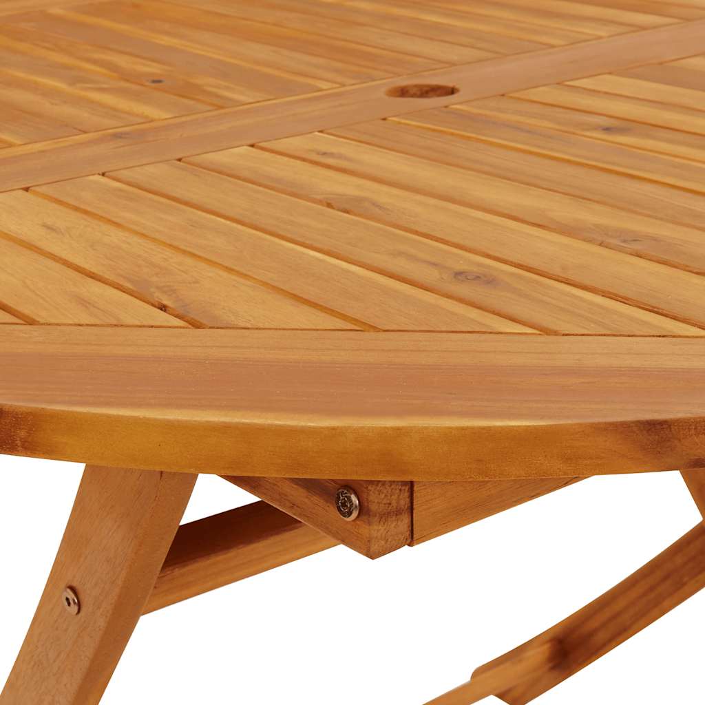Garden Table Natural wood Solid acacia wood Medium Foldable