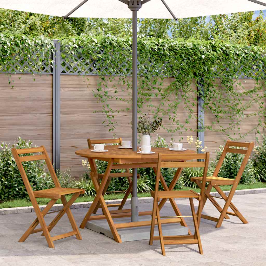 Garden Table Natural wood Solid acacia wood Medium Foldable