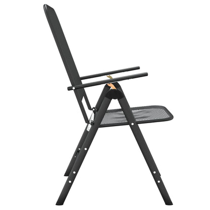 Folding Garden Chair Set of 2 Anthracite