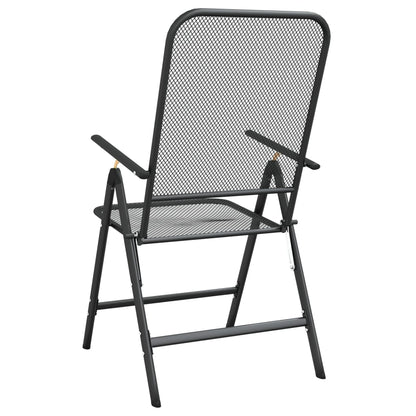 Folding Garden Chair Set of 2 Anthracite