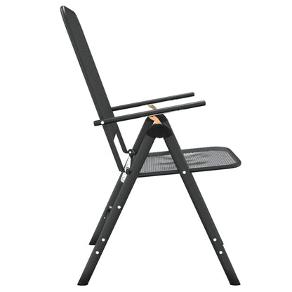 Folding Garden Chair Set of 4 Anthracite