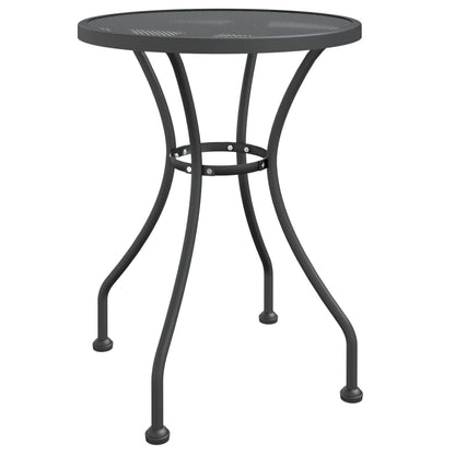 Garden Table Anthracite Expanded Metal Mesh Compact Durable