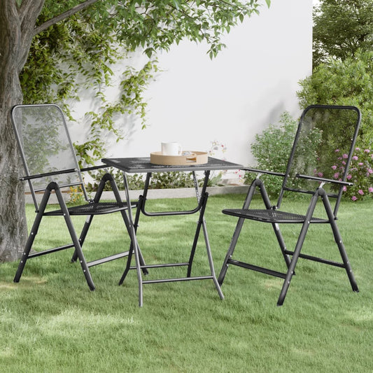 Garden Table Anthracite Expanded metal mesh Small