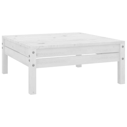 Garden Lounge Set White Solid Pinewood Large Modular
