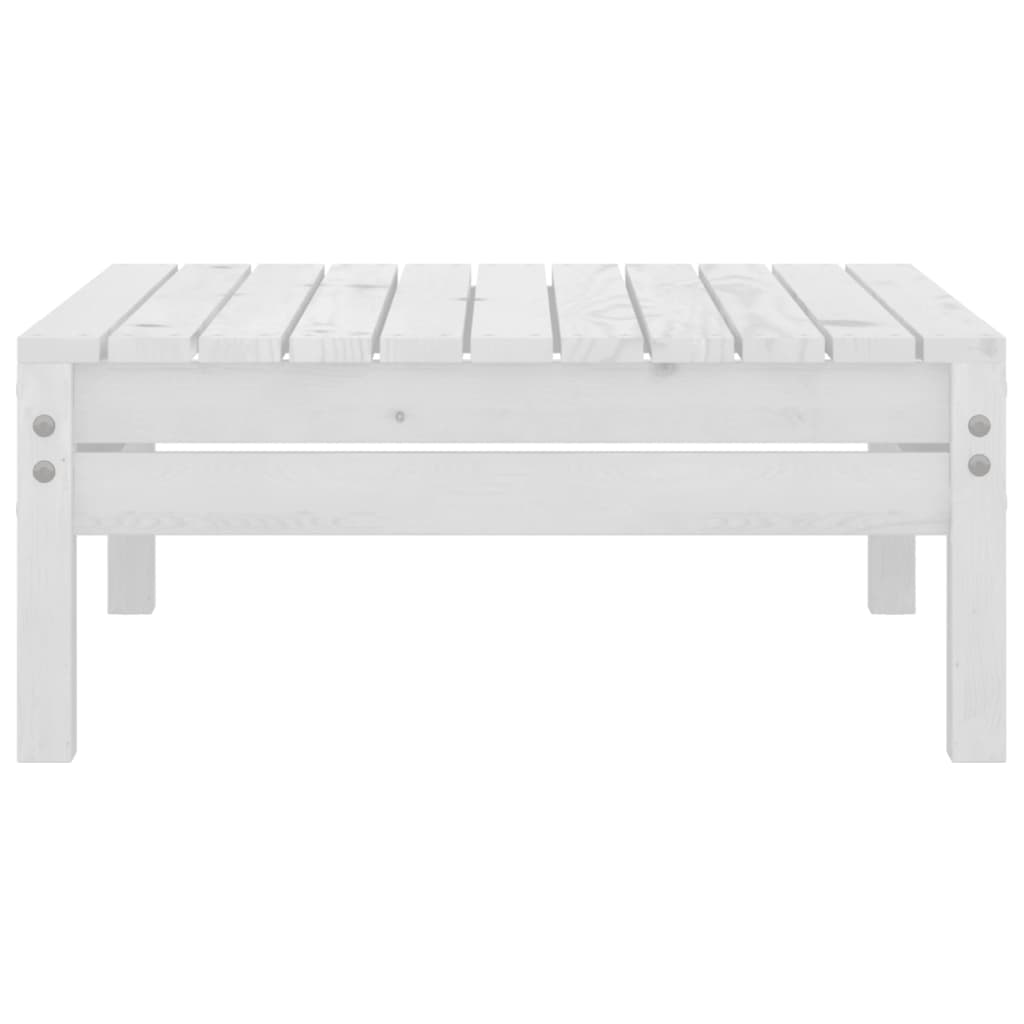 Garden Lounge Set White Solid Pinewood Large Modular