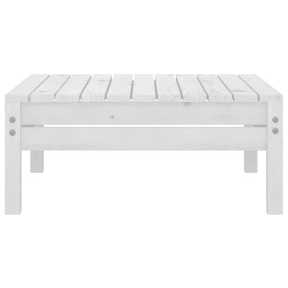 Garden Lounge Set White Solid Pinewood Large Modular