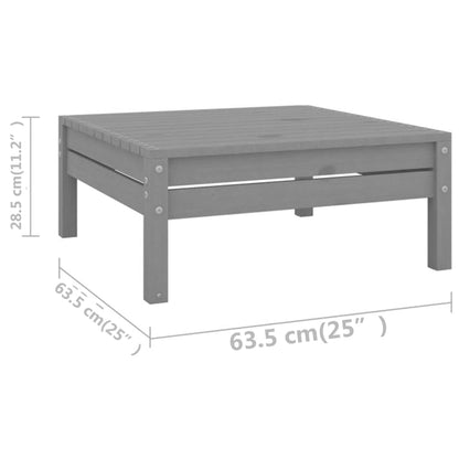 Garden Lounge Set Grey Solid Pine Wood Large Modular